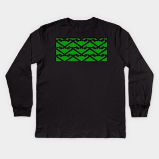 Northrop Grumman B-2 Spirit - Green & Black Pattern Design Kids Long Sleeve T-Shirt